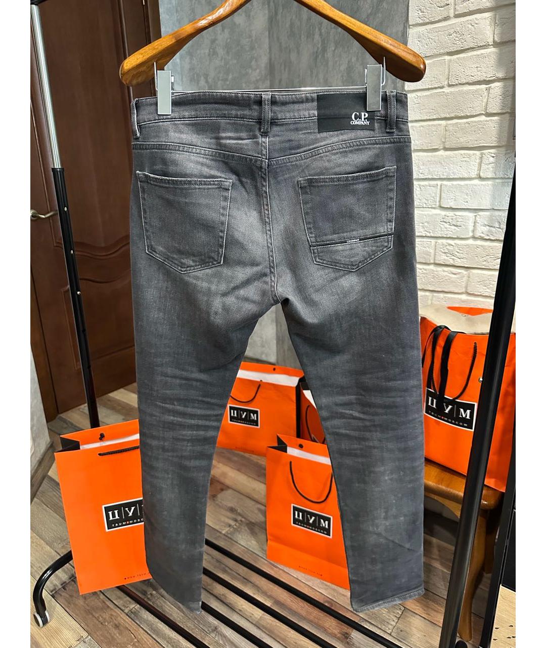 CP COMPANY Серые хлопковые прямые джинсы, фото 2
