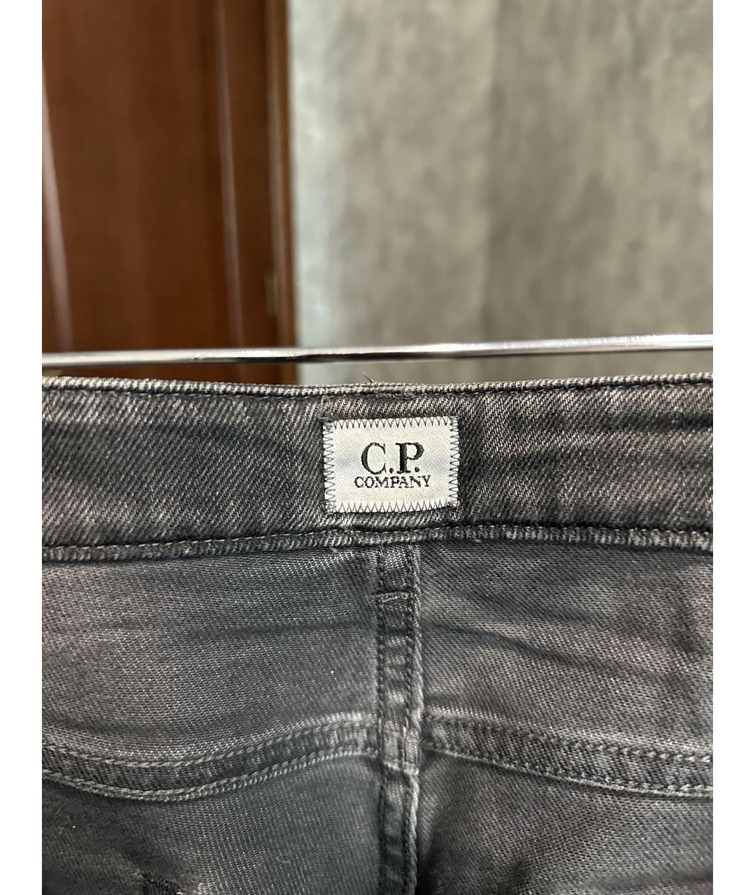 CP COMPANY Серые хлопковые прямые джинсы, фото 5