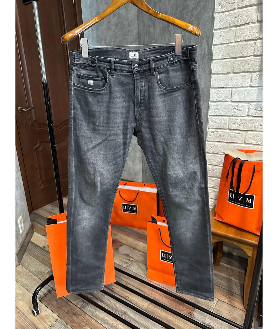 CP COMPANY Серые хлопковые прямые джинсы, фото 7