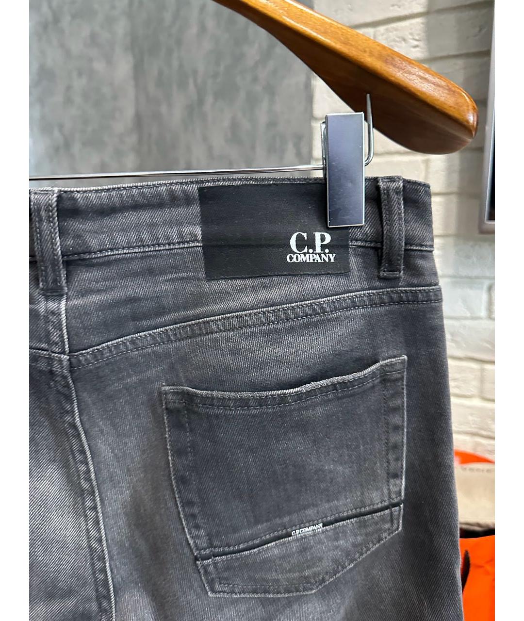 CP COMPANY Серые хлопковые прямые джинсы, фото 4