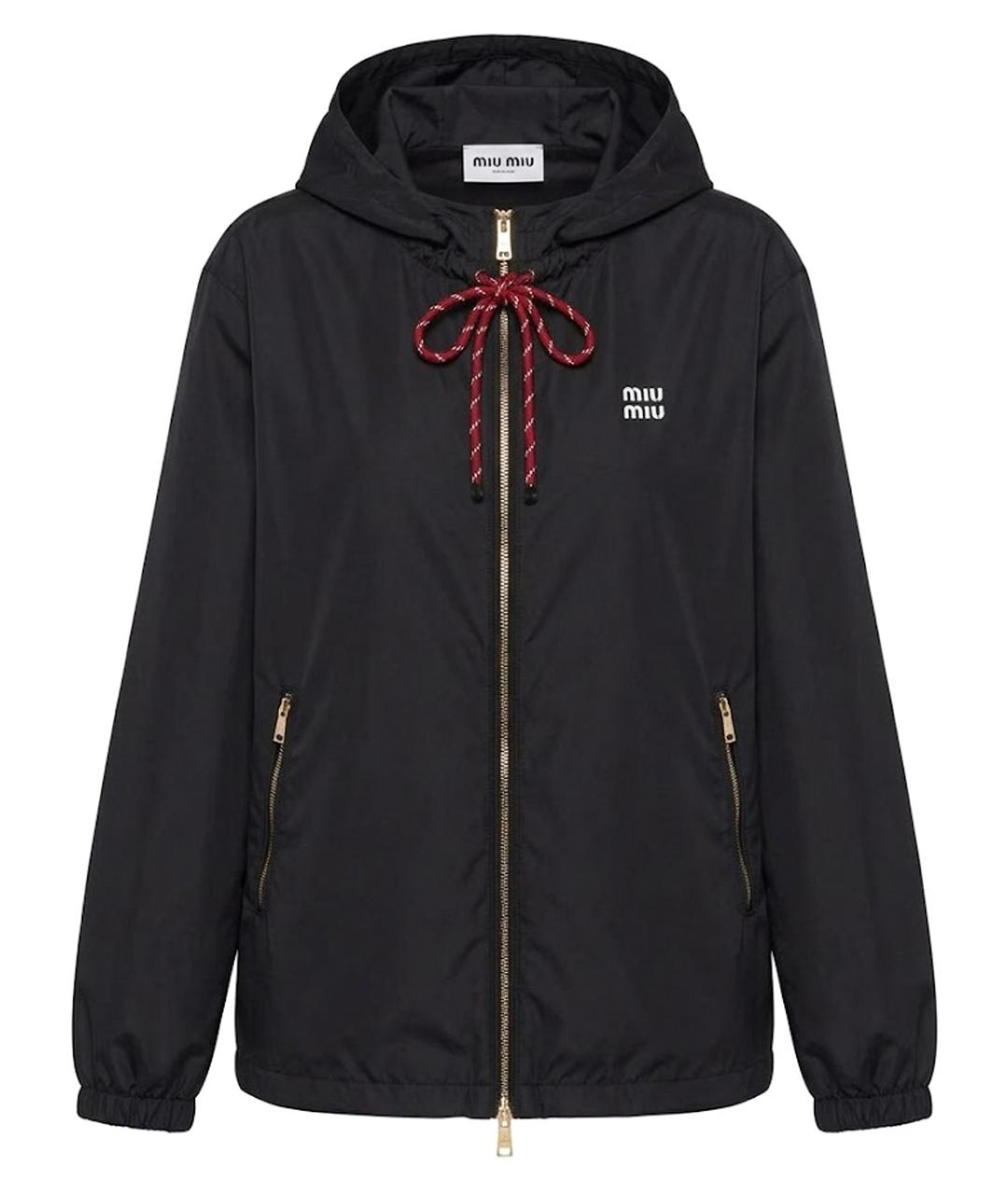 MIU MIU Черная полиэстеровая куртка, фото 1