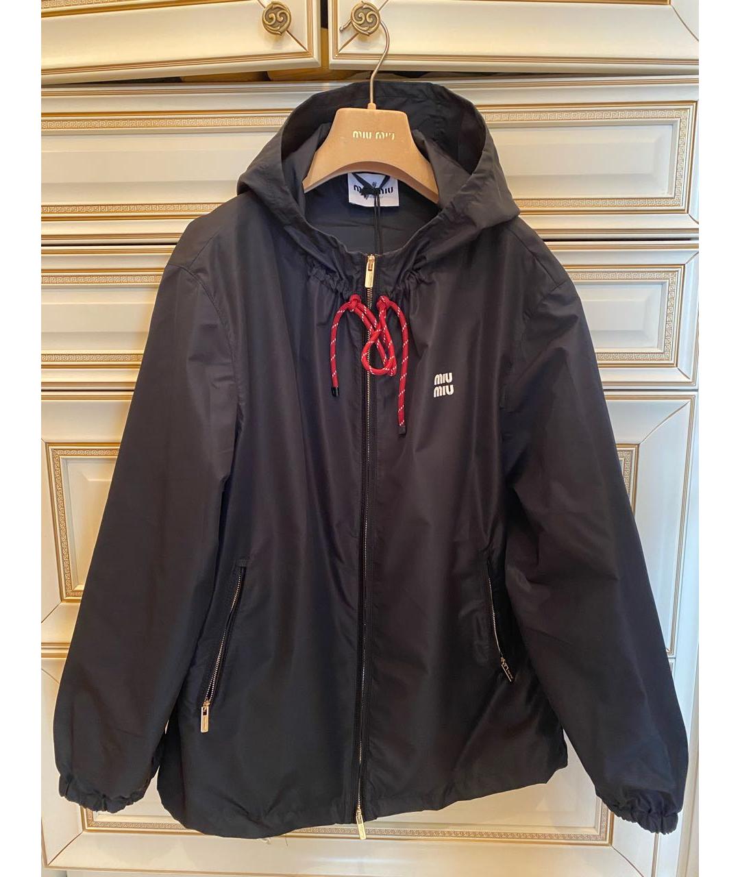 MIU MIU Черная полиэстеровая куртка, фото 9