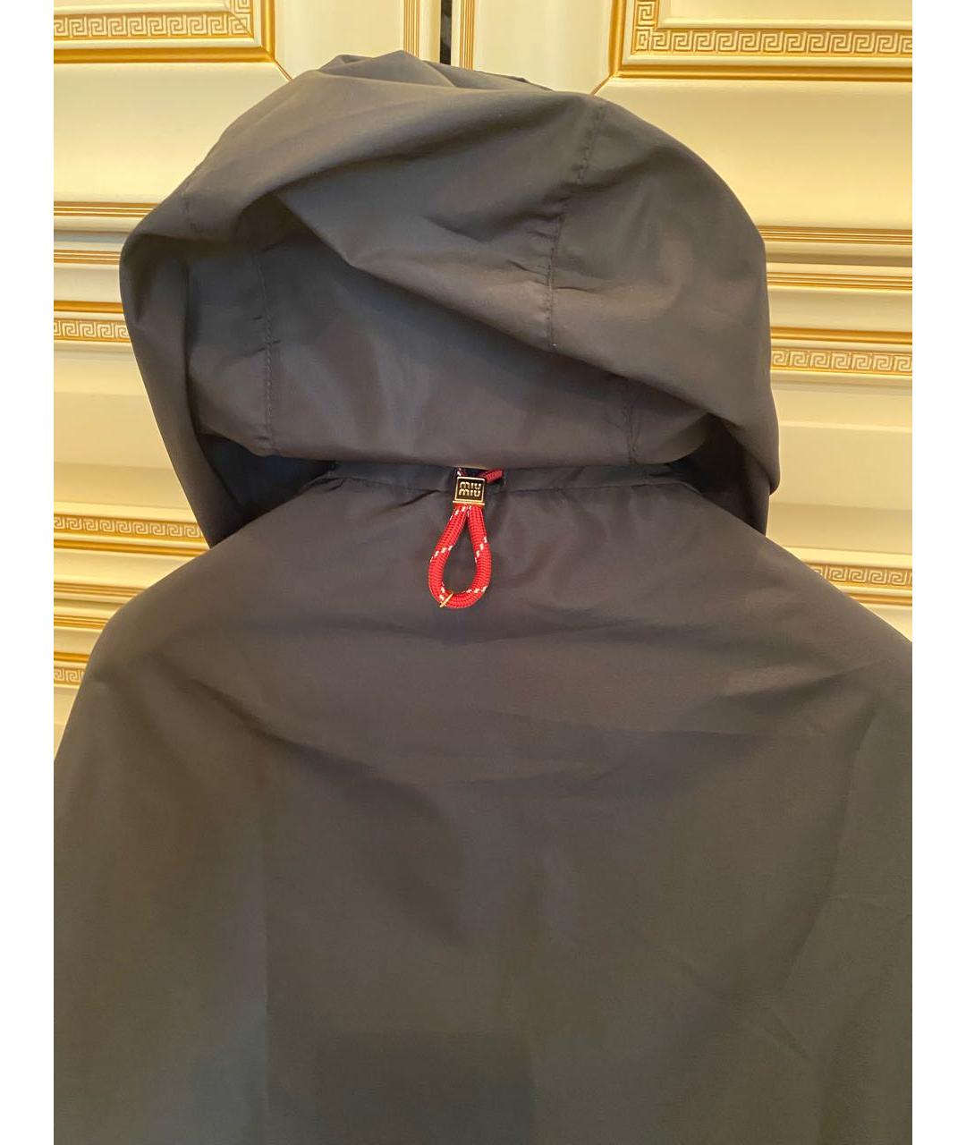 MIU MIU Черная полиэстеровая куртка, фото 3