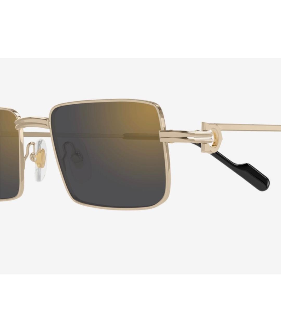 CARTIER Золотые металлические солнцезащитные очки, фото 3