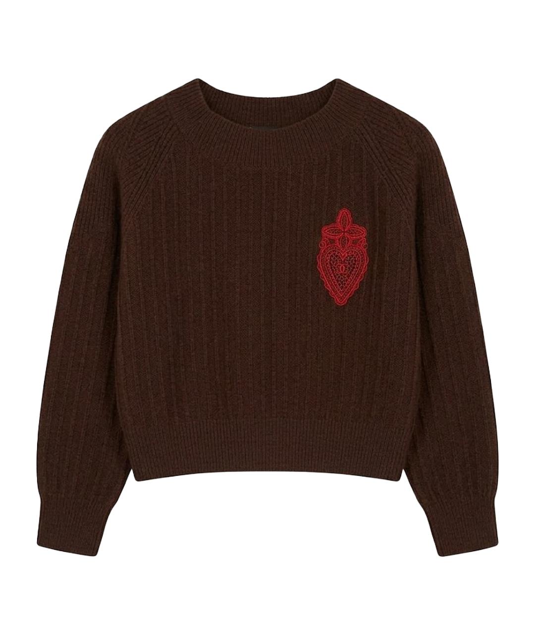 ULYANA SERGEENKO Коричневый джемпер / свитер, фото 1