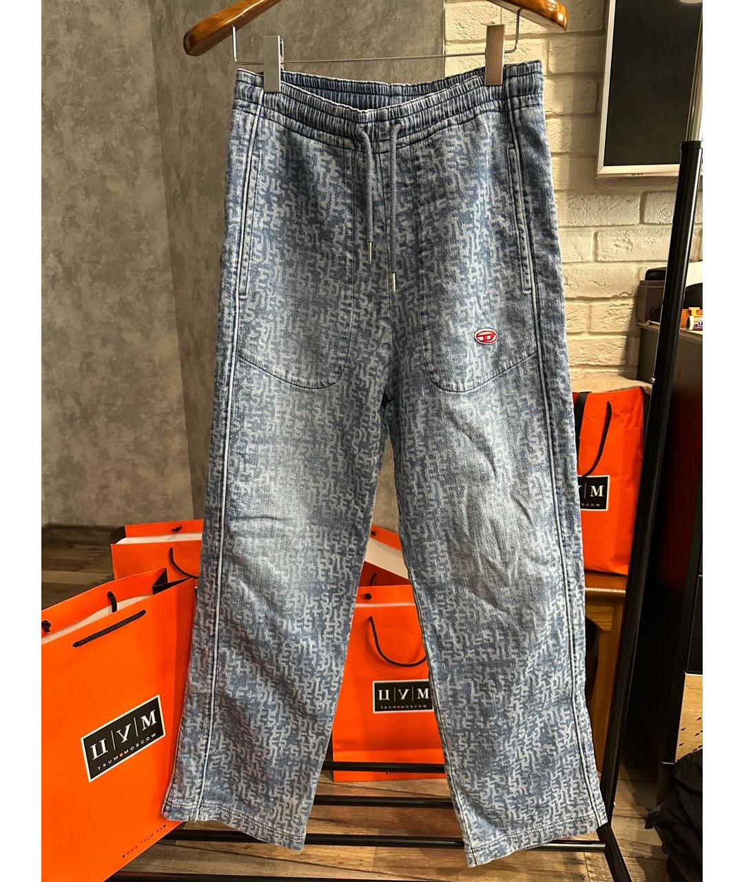 DIESEL Голубые хлопковые джинсы клеш, фото 7