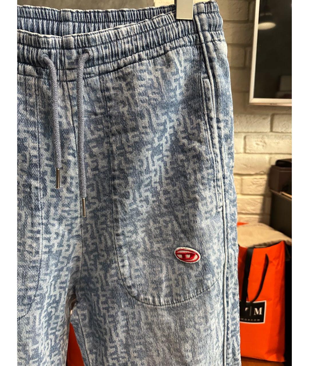 DIESEL Голубые хлопковые джинсы клеш, фото 3