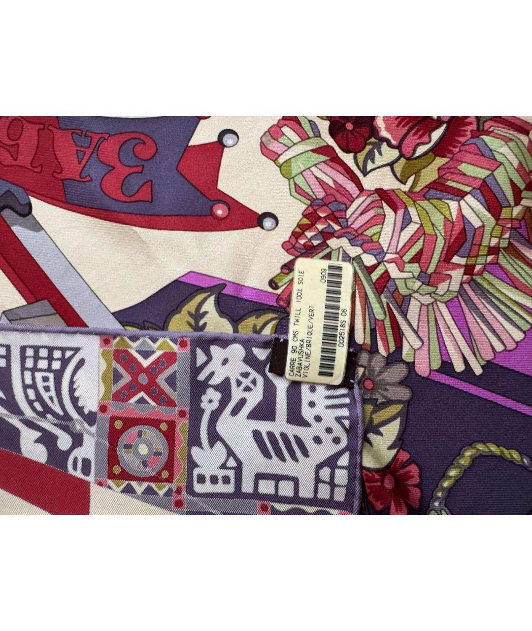 HERMES Мульти шелковый платок, фото 3