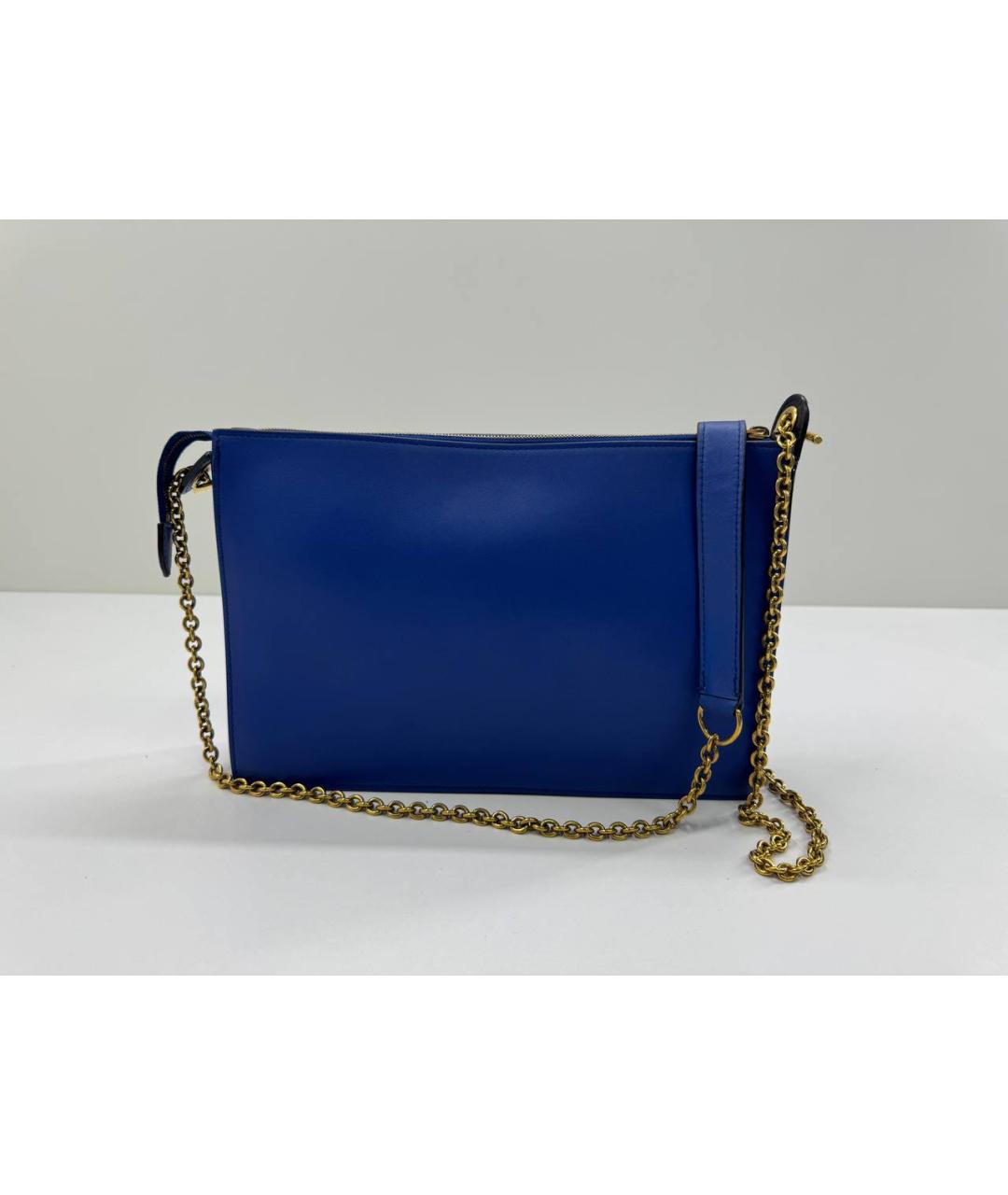 CELINE Синяя кожаная сумка тоут, фото 6