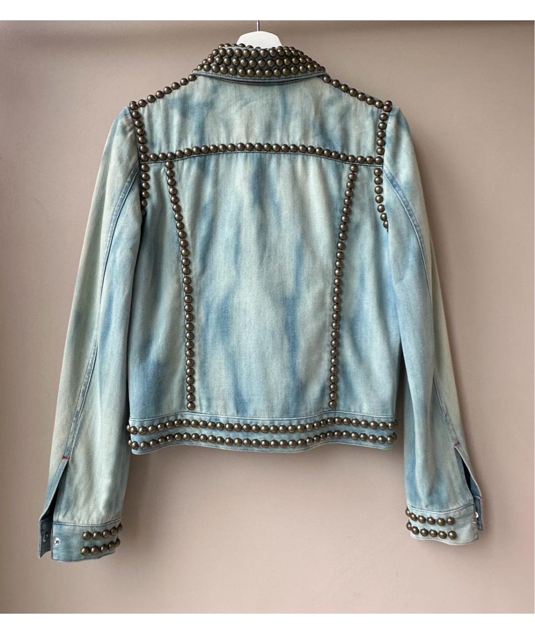 GUCCI Голубая хлопковая куртка, фото 3