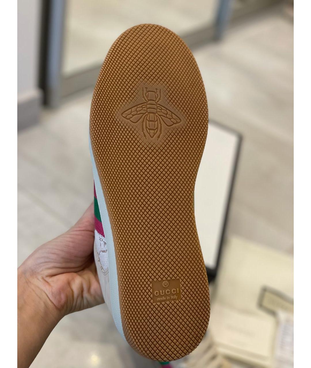 GUCCI Бежевые замшевые кеды, фото 7