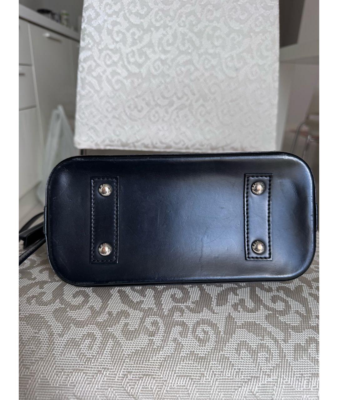 LOUIS VUITTON Черная кожаная сумка через плечо, фото 7