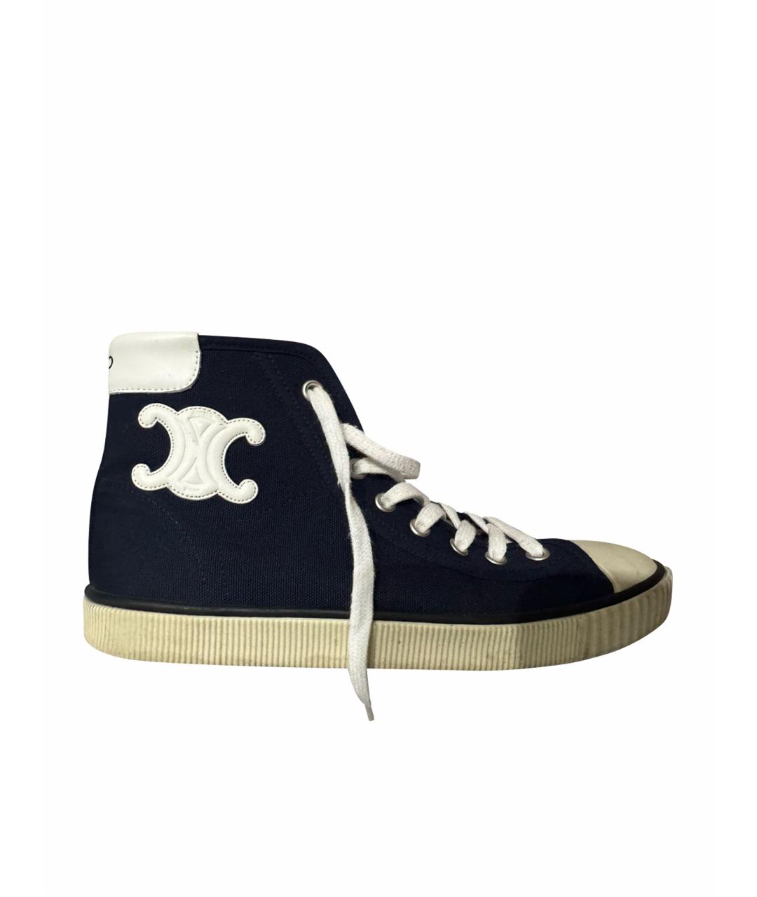 CELINE Синие текстильные кеды, фото 1