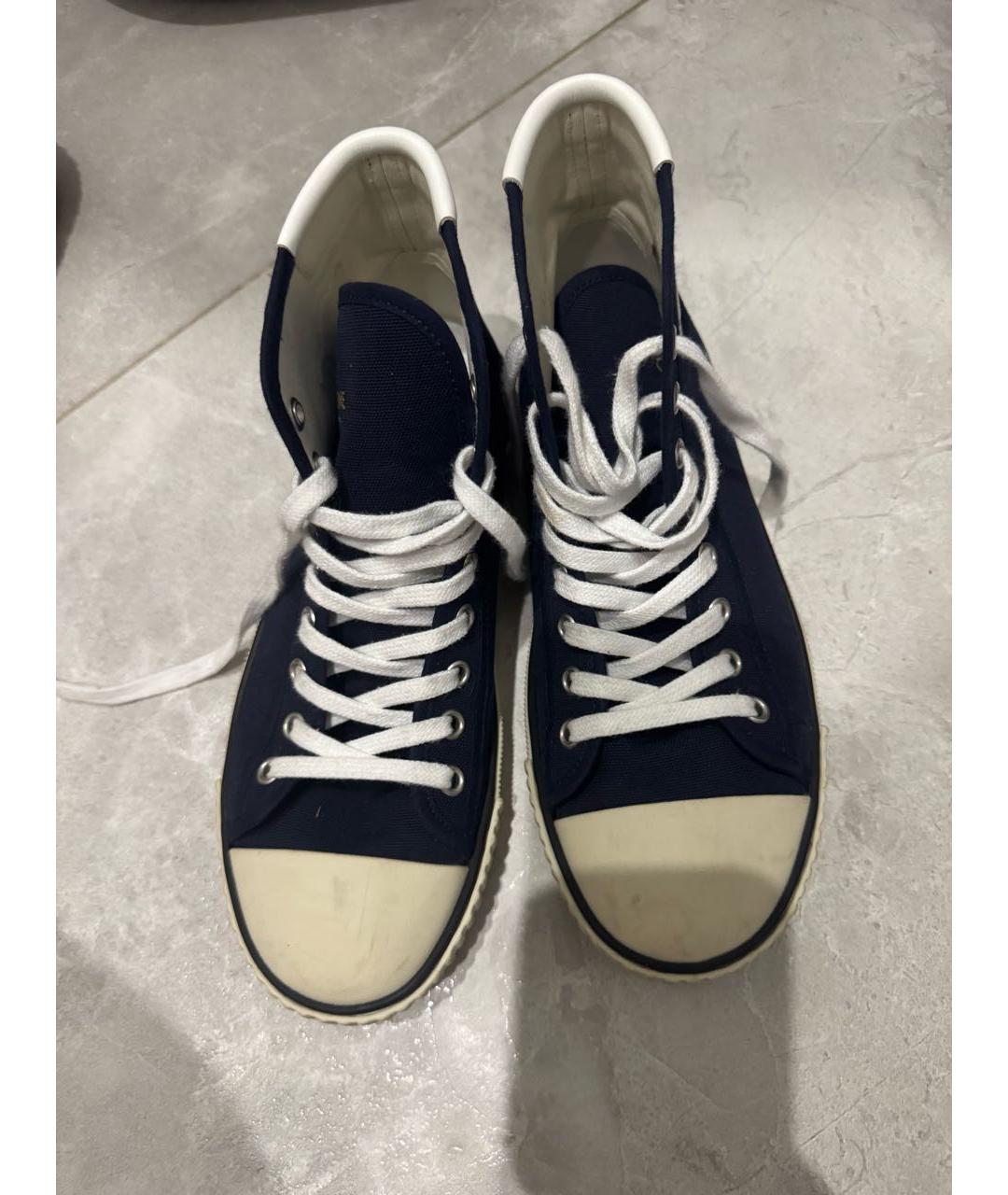 CELINE Синие текстильные кеды, фото 2