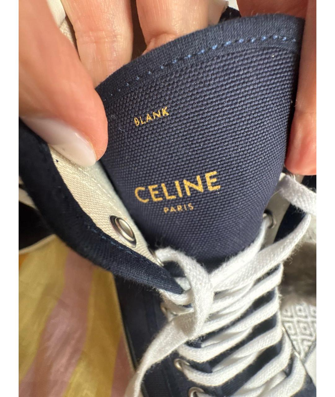 CELINE Синие текстильные кеды, фото 6