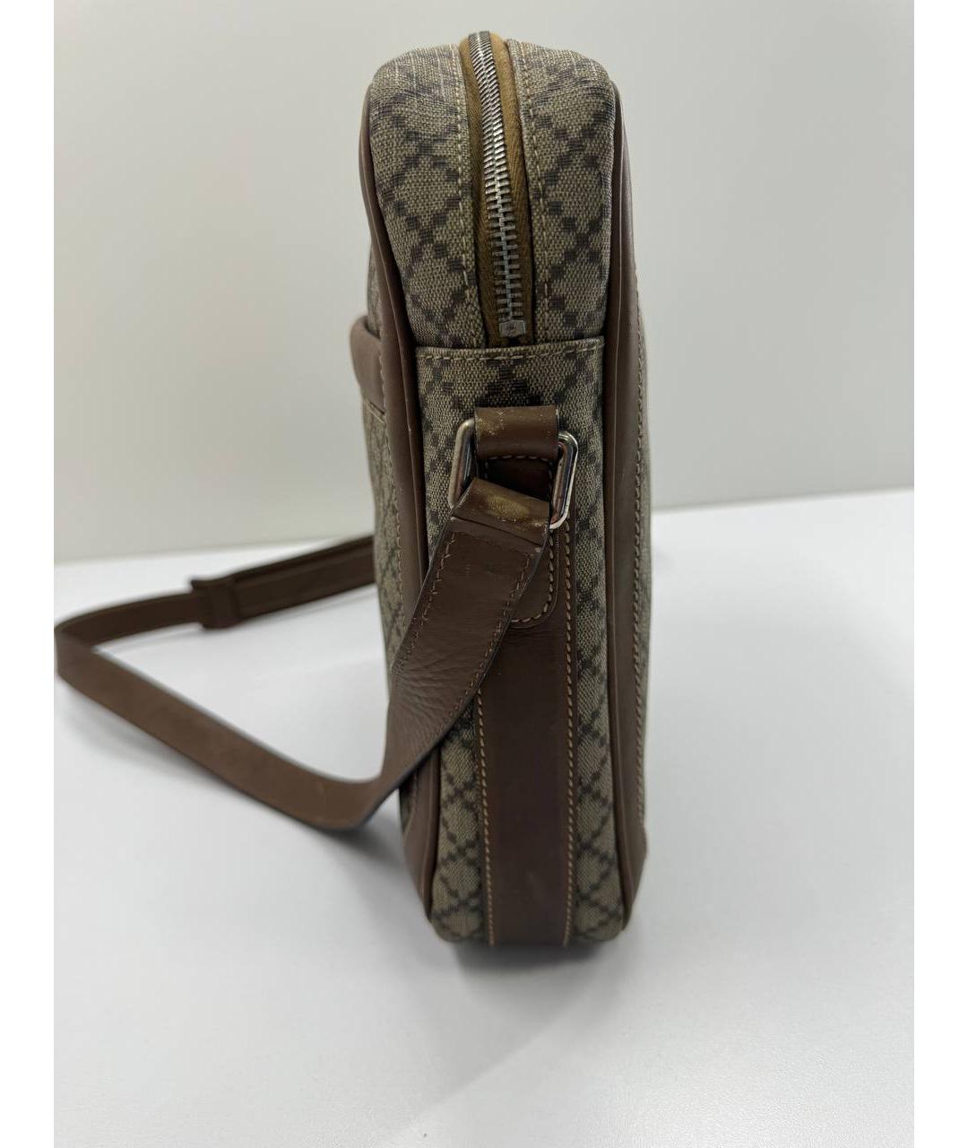 GUCCI Бежевая кожаная сумка на плечо, фото 8