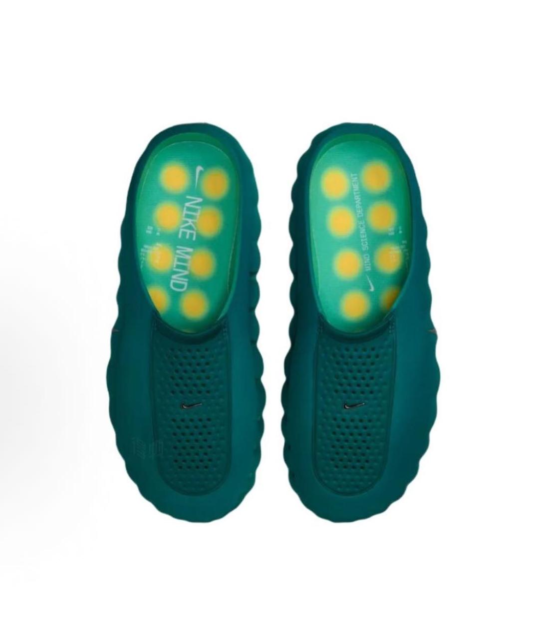 NIKE Зеленые шлепанцы, фото 3