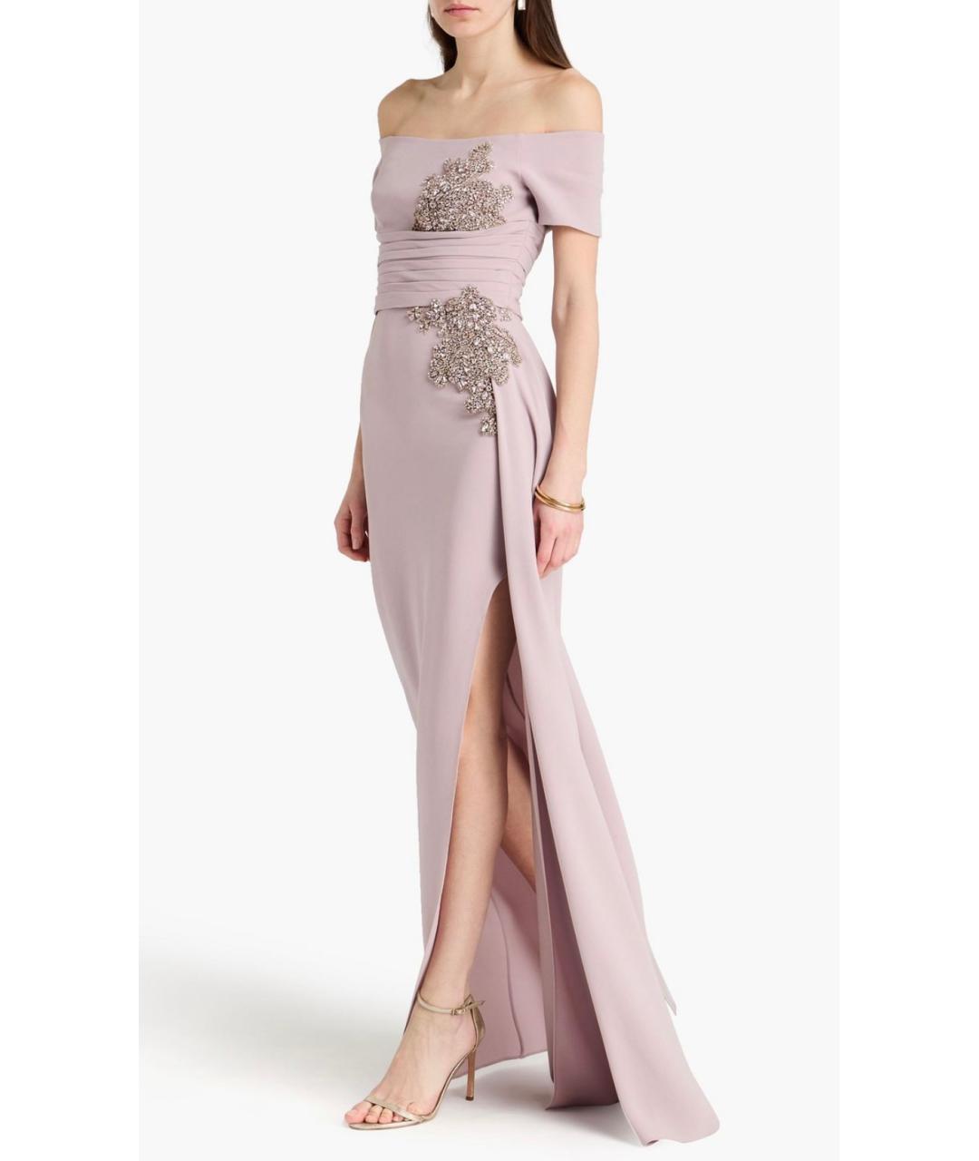 ZUHAIR MURAD Фиолетовое ацетатное коктейльное платье, фото 2