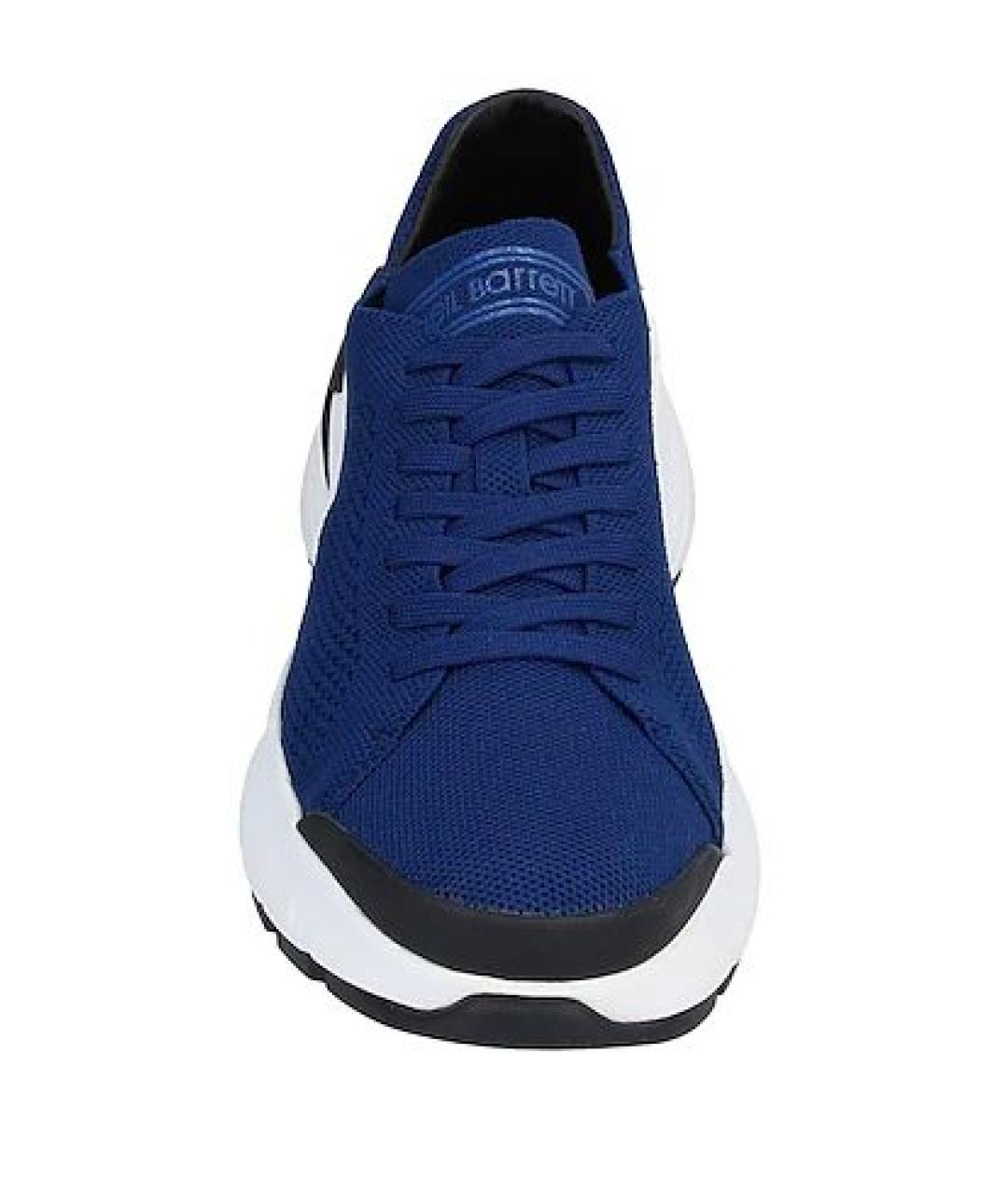 NEIL BARRETT Темно-синие синтетические низкие кроссовки / кеды, фото 2