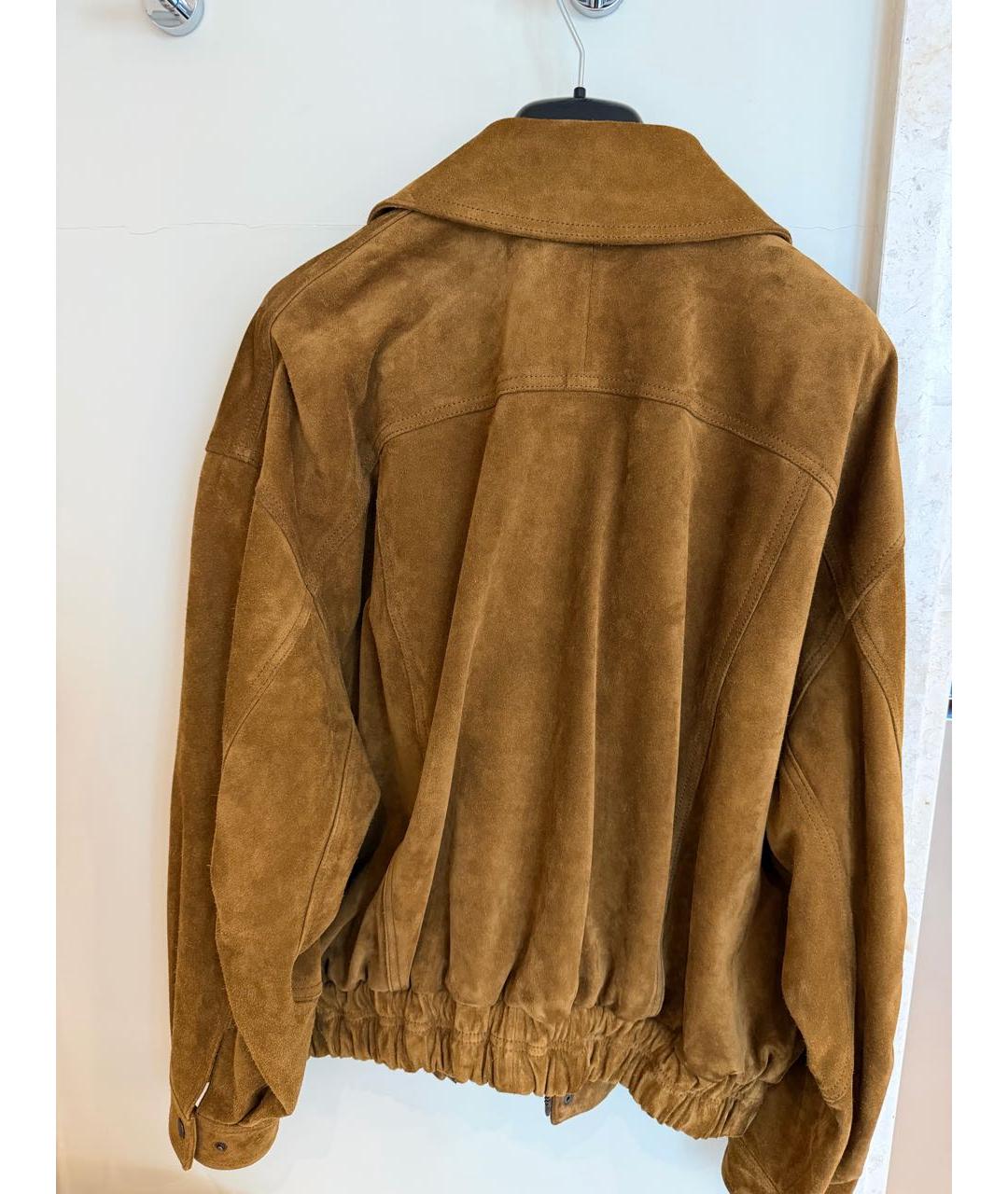 SAINT LAURENT Коричневая замшевая куртка, фото 2