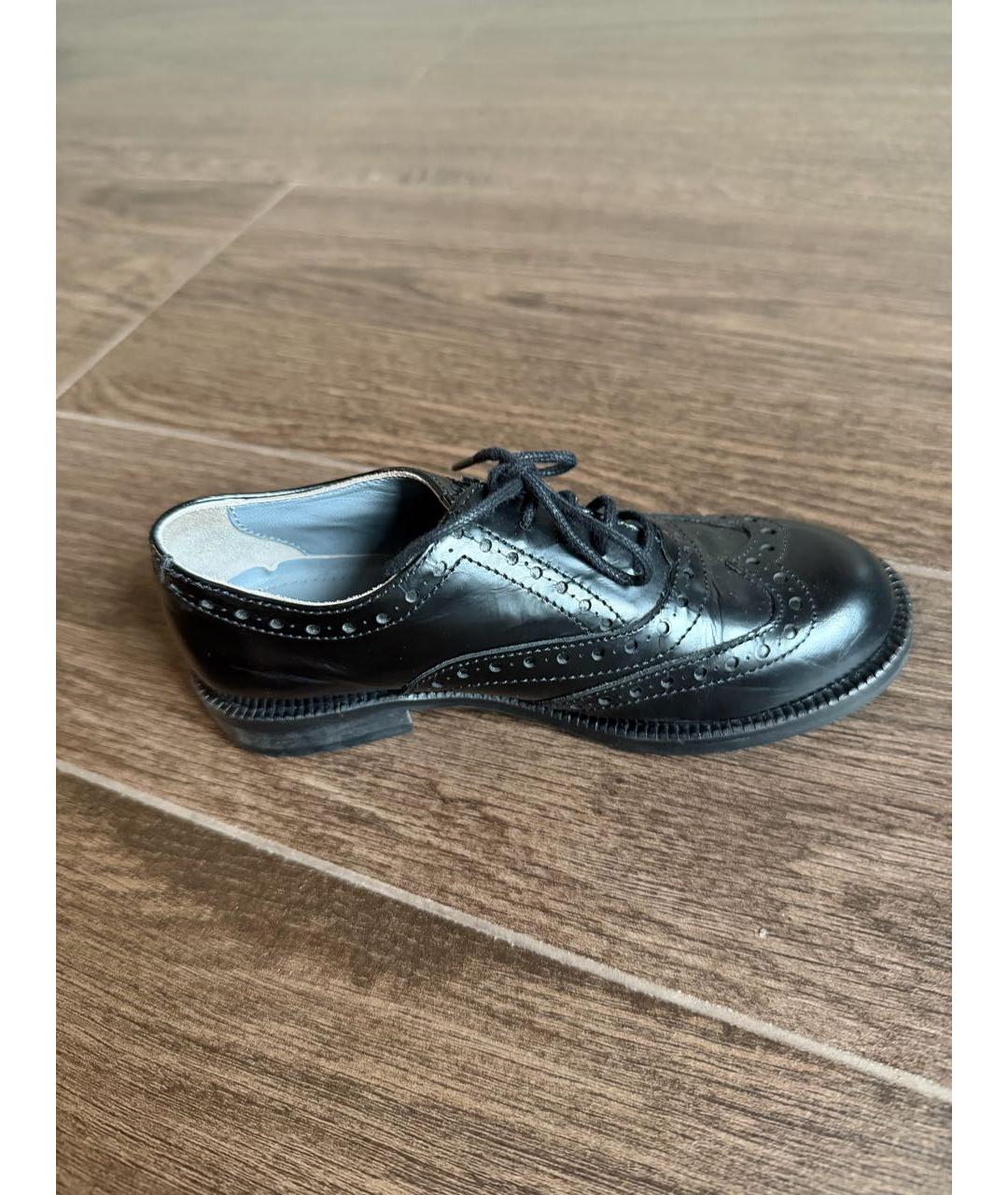 GIORGIO ARMANI Черные кожаные ботинки, фото 4