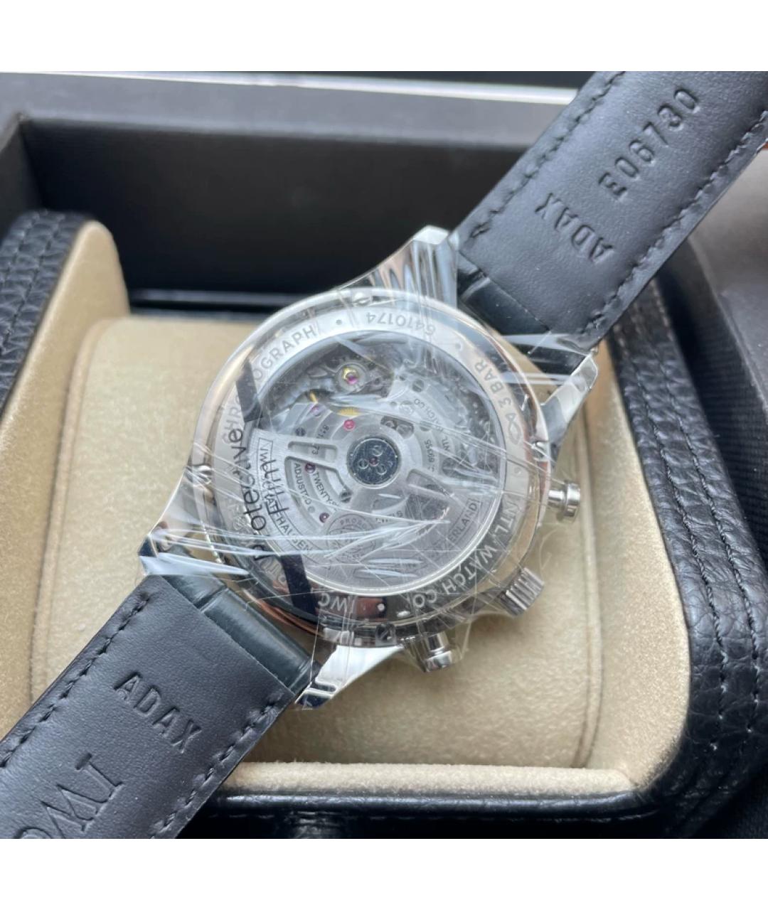 IWC Черные металлические часы, фото 3