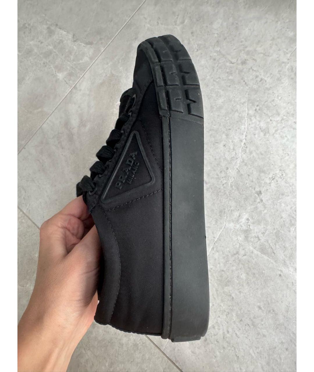 PRADA Черные текстильные кроссовки, фото 5