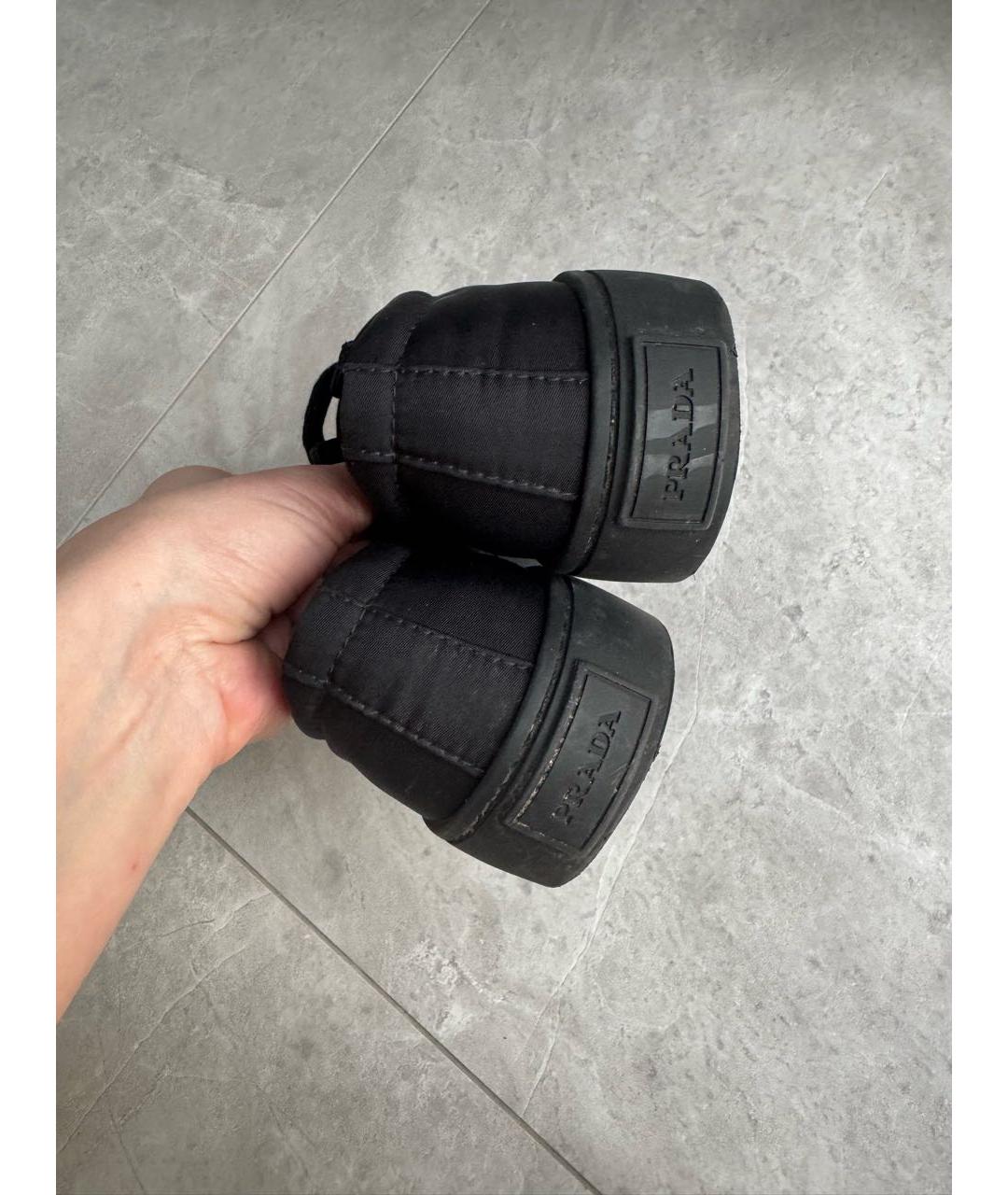 PRADA Черные текстильные кроссовки, фото 3