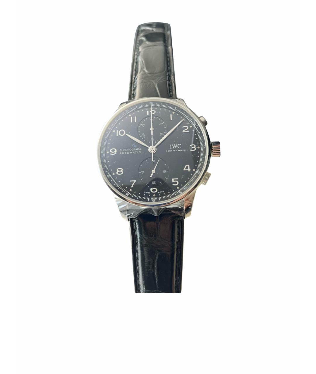 IWC Черные металлические часы, фото 1