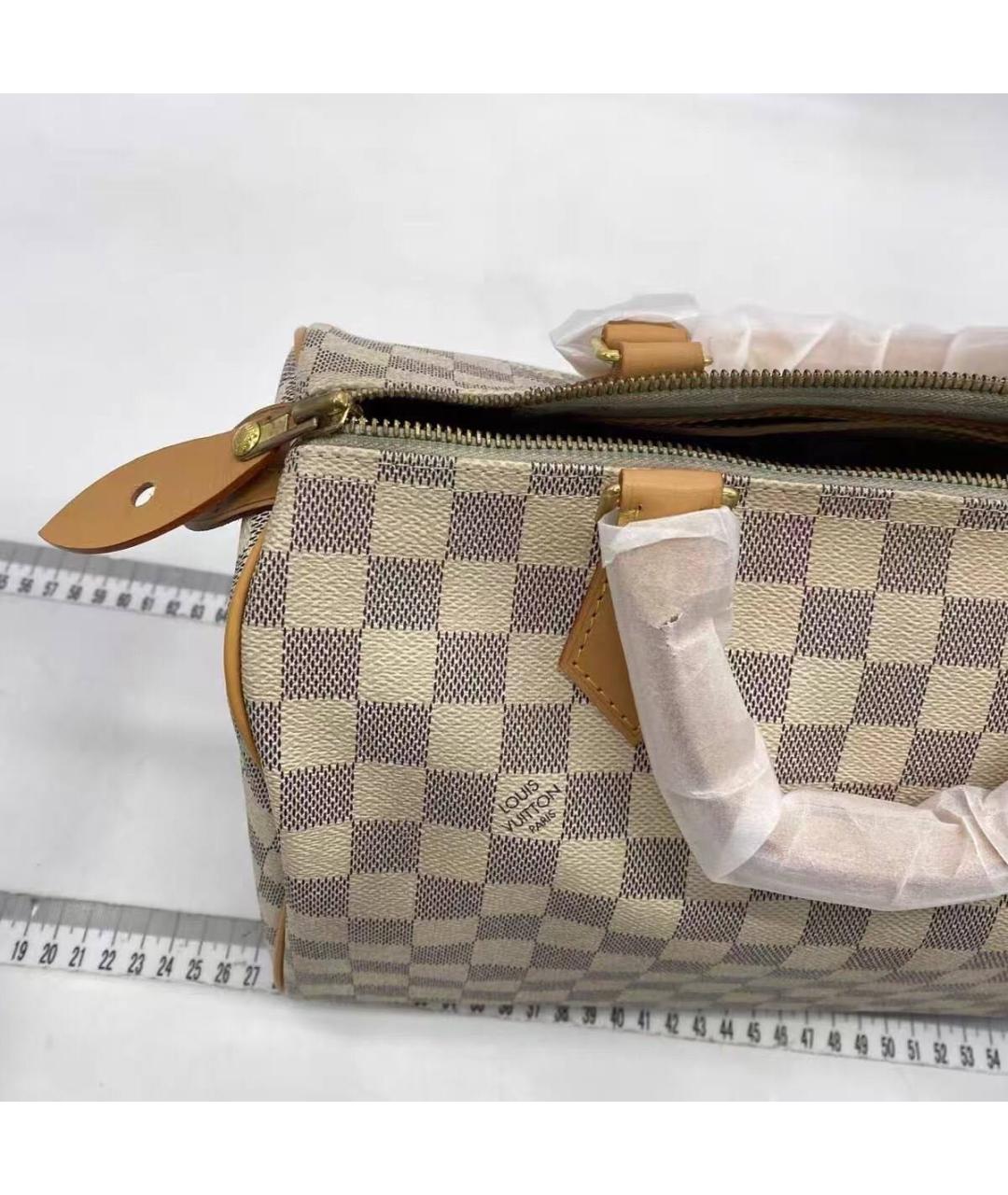 LOUIS VUITTON Белая кожаная сумка с короткими ручками, фото 2