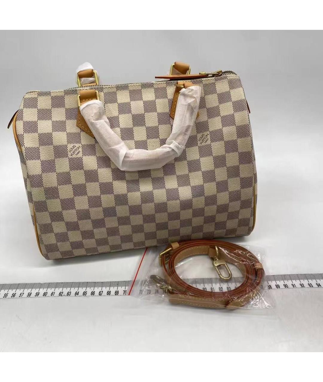 LOUIS VUITTON Белая кожаная сумка с короткими ручками, фото 8