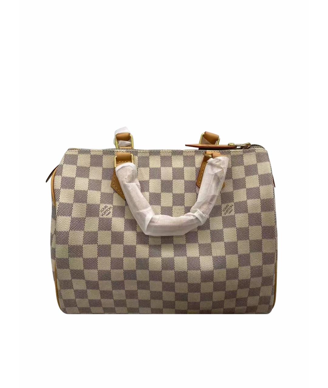 LOUIS VUITTON Белая кожаная сумка с короткими ручками, фото 1