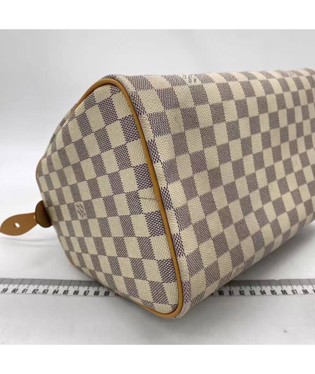 LOUIS VUITTON Белая кожаная сумка с короткими ручками, фото 7