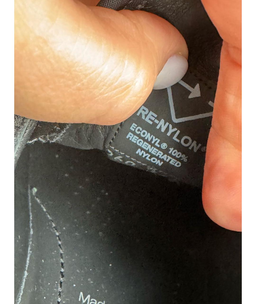 PRADA Черные текстильные кеды, фото 4