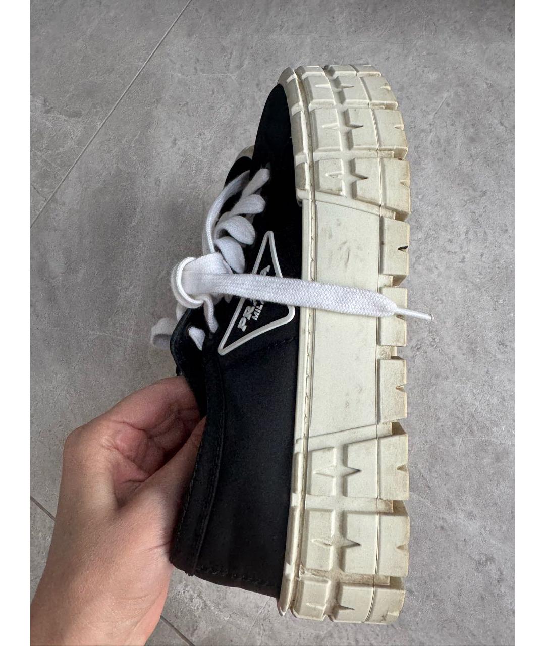 PRADA Черные текстильные кеды, фото 5