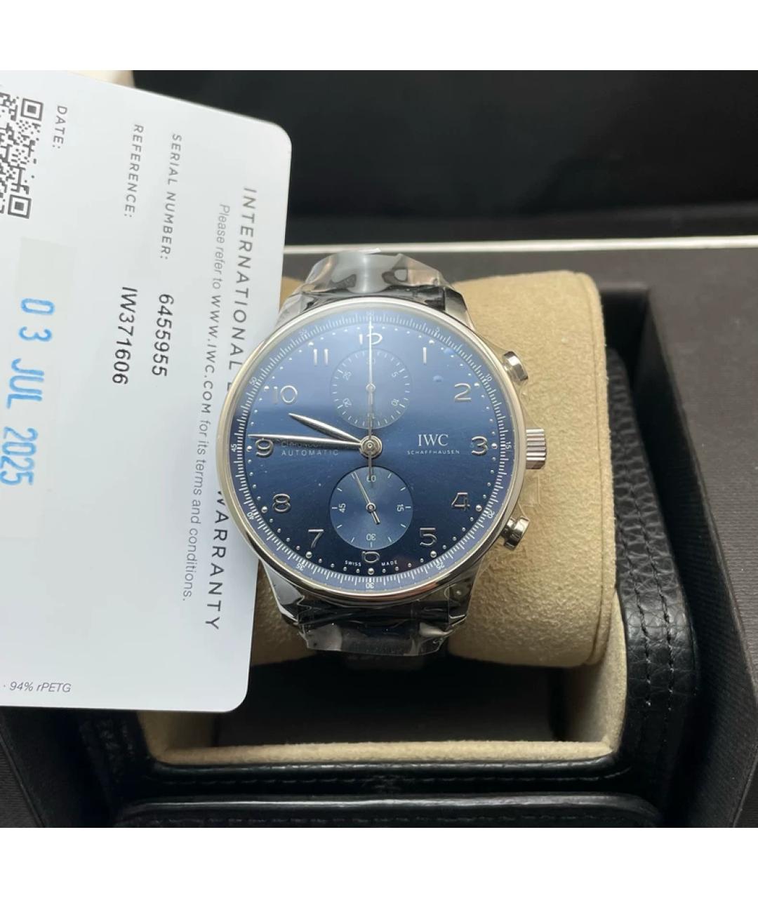 IWC Синие металлические часы, фото 7