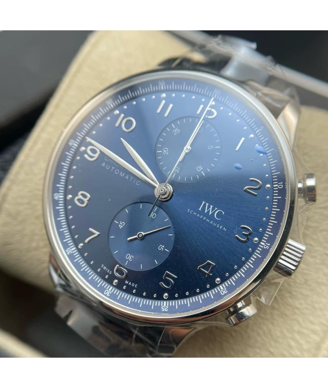 IWC Синие металлические часы, фото 2