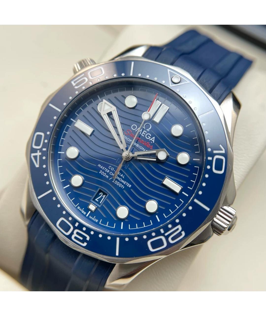 OMEGA Синие керамические часы, фото 2