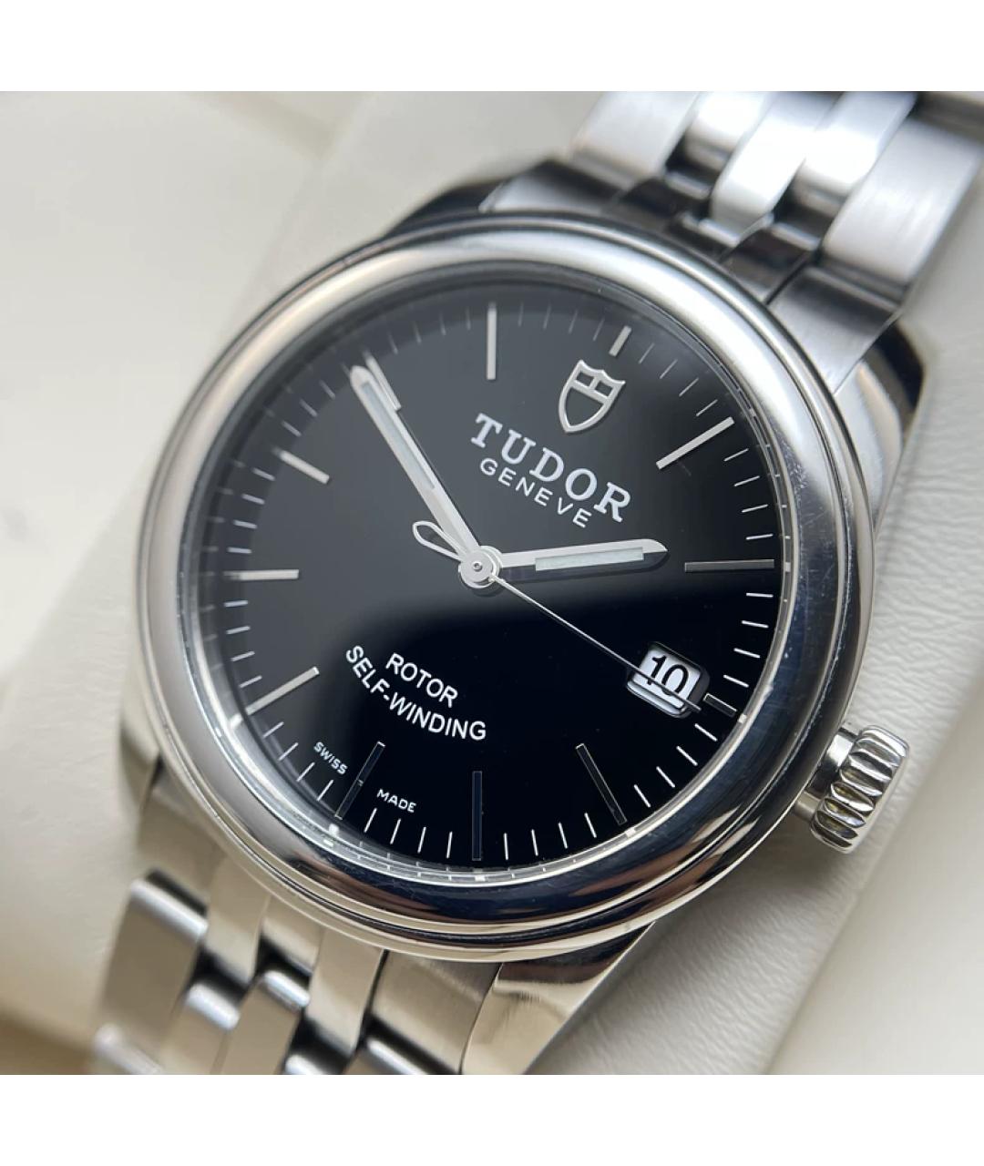 TUDOR Черные металлические часы, фото 2