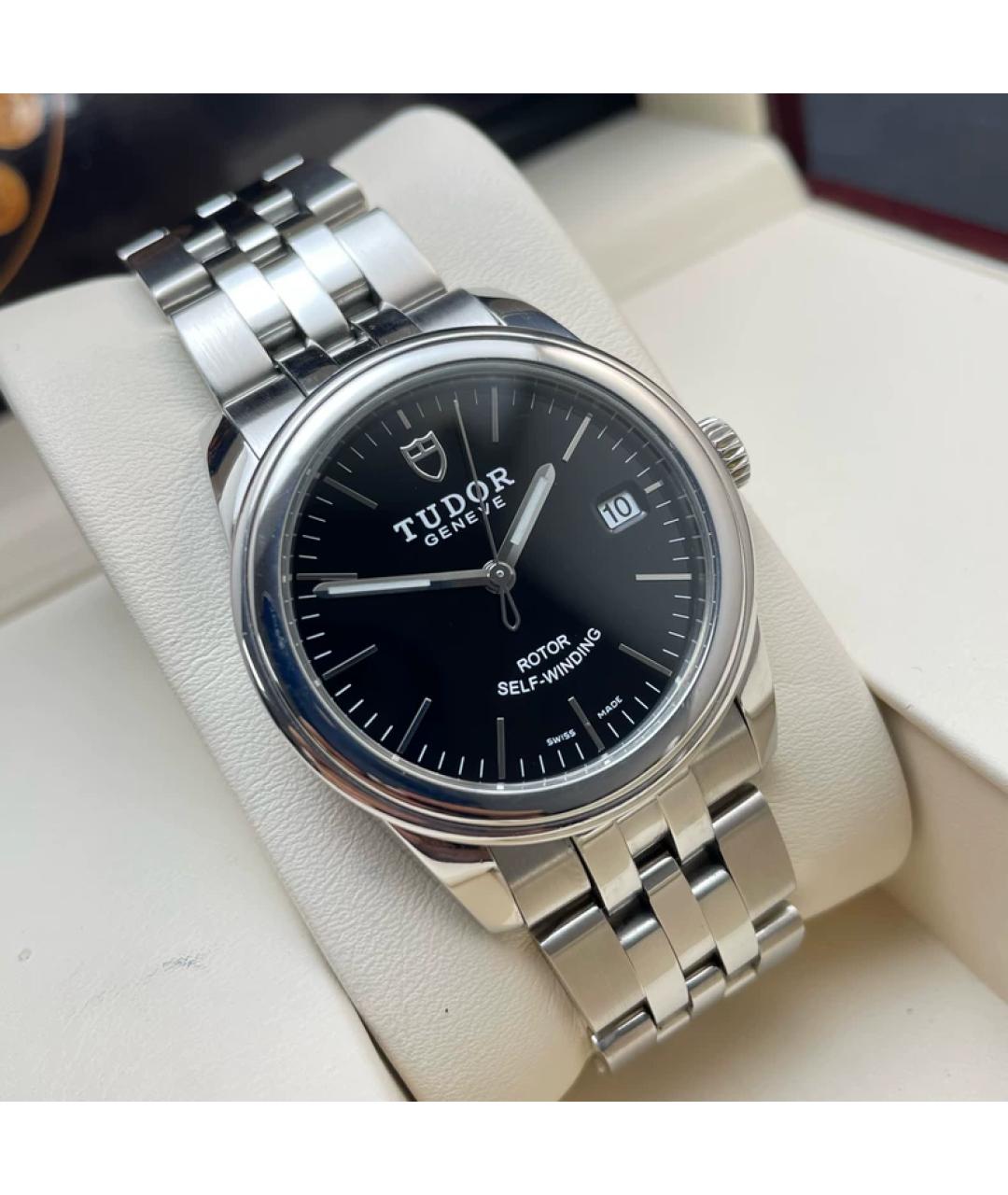 TUDOR Черные металлические часы, фото 3