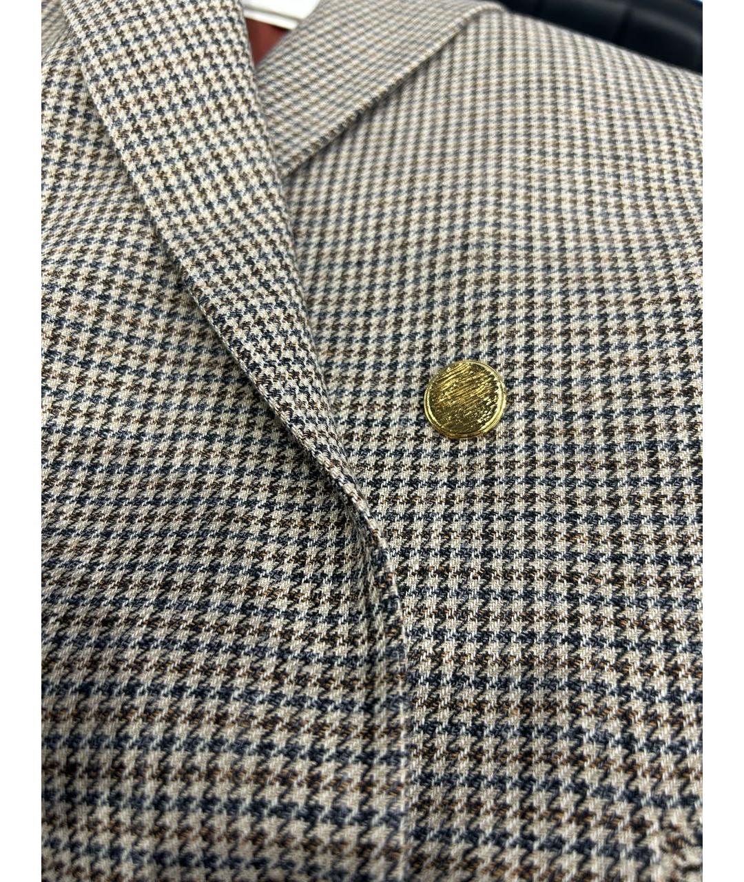 GUCCI Коричневый льняной жакет/пиджак, фото 7