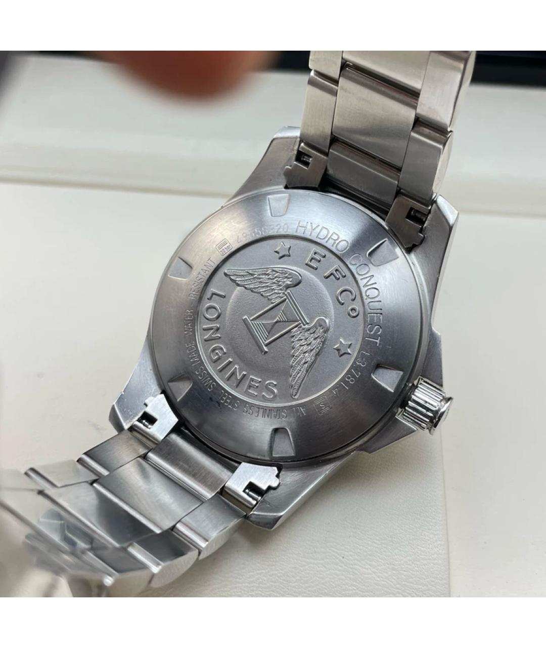 LONGINES Черные металлические часы, фото 4