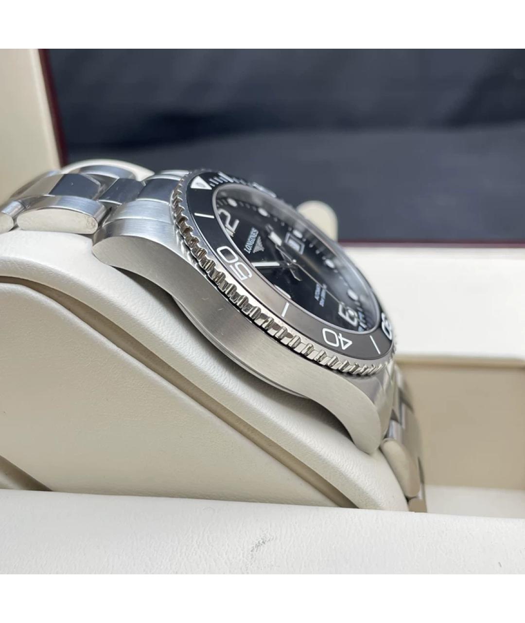 LONGINES Черные металлические часы, фото 6