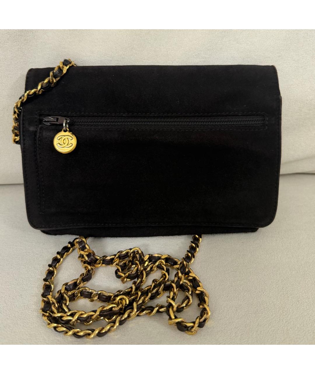 CHANEL Коричневая замшевая сумка через плечо, фото 7