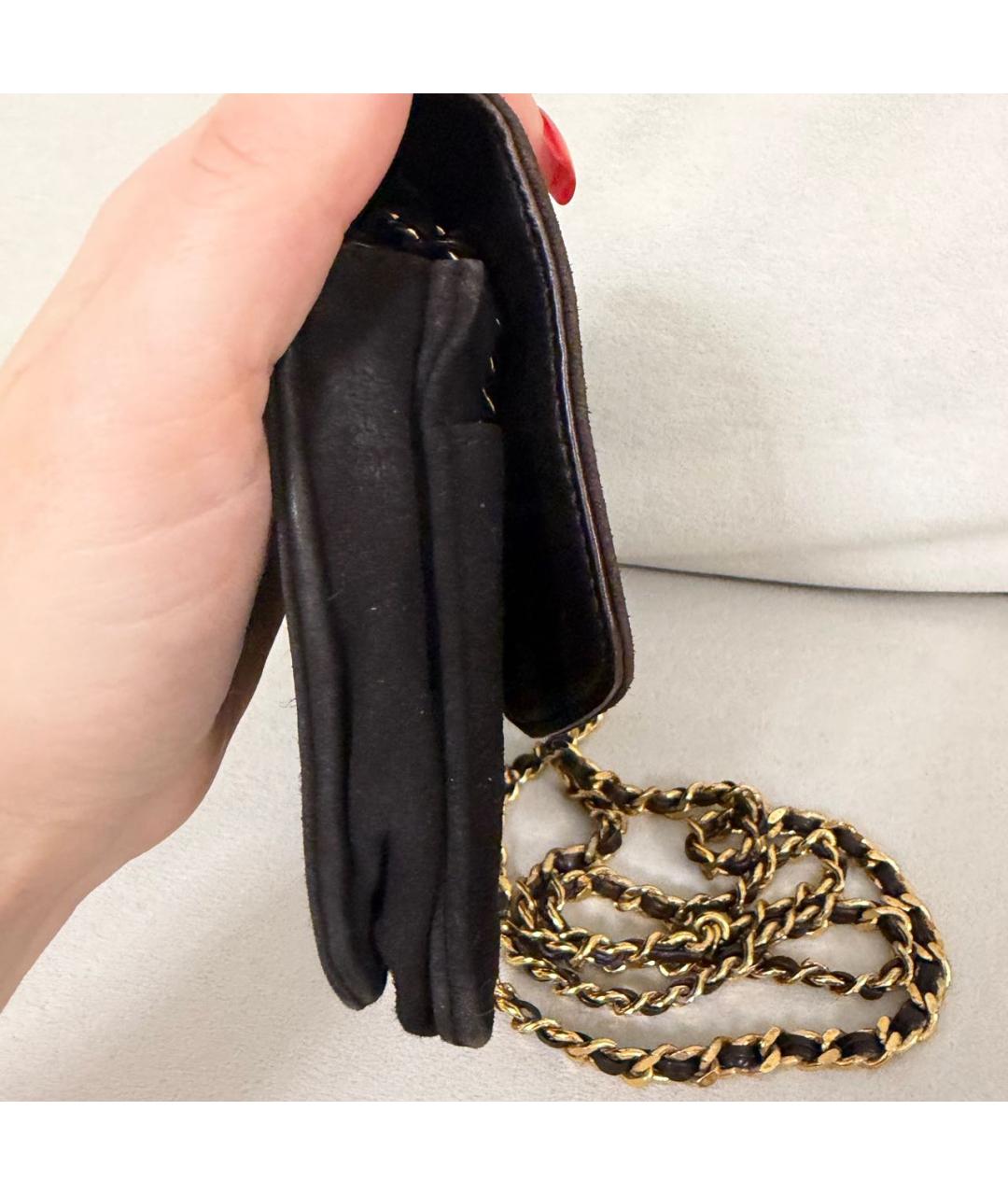 CHANEL Коричневая замшевая сумка через плечо, фото 3