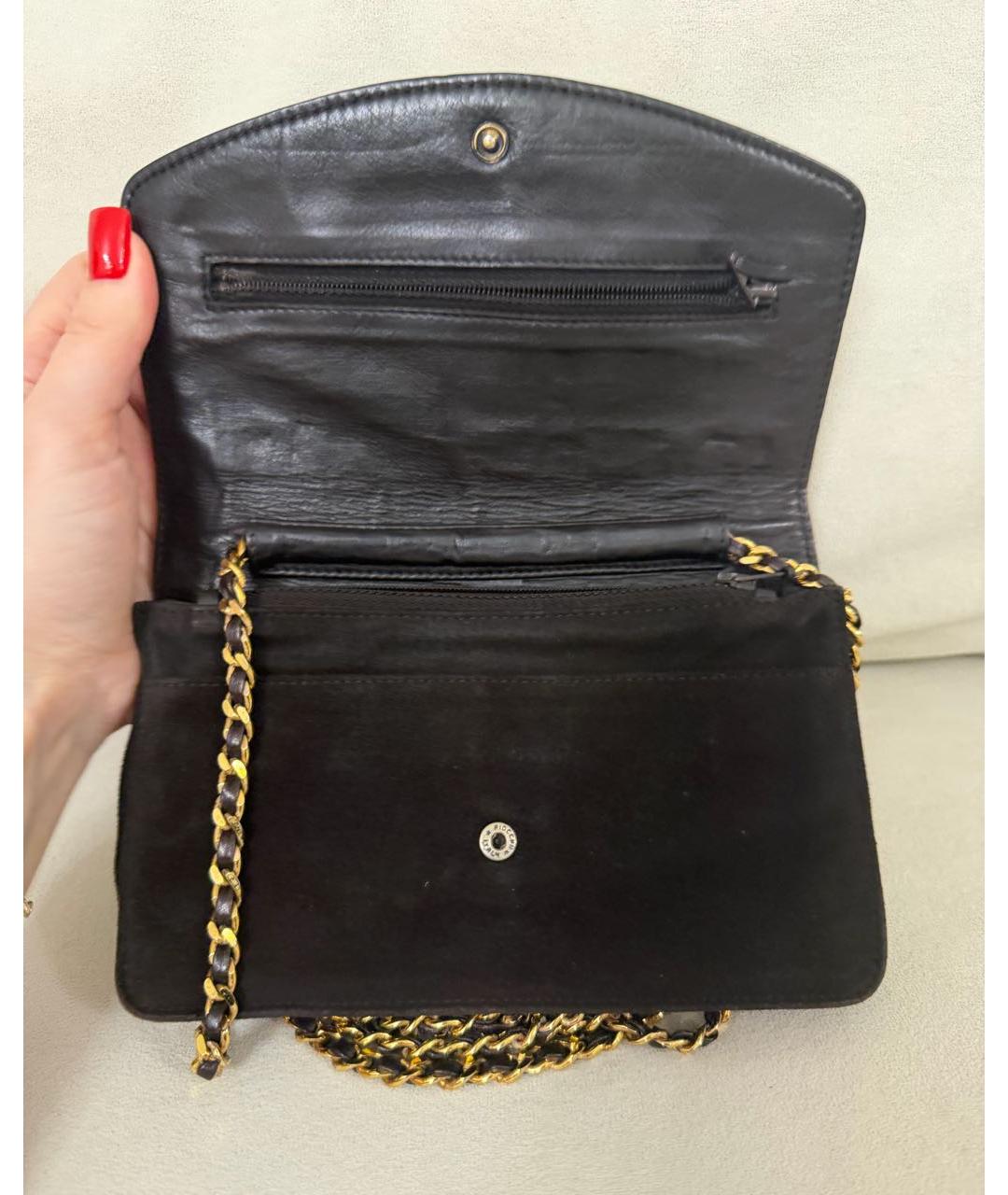 CHANEL Коричневая замшевая сумка через плечо, фото 5