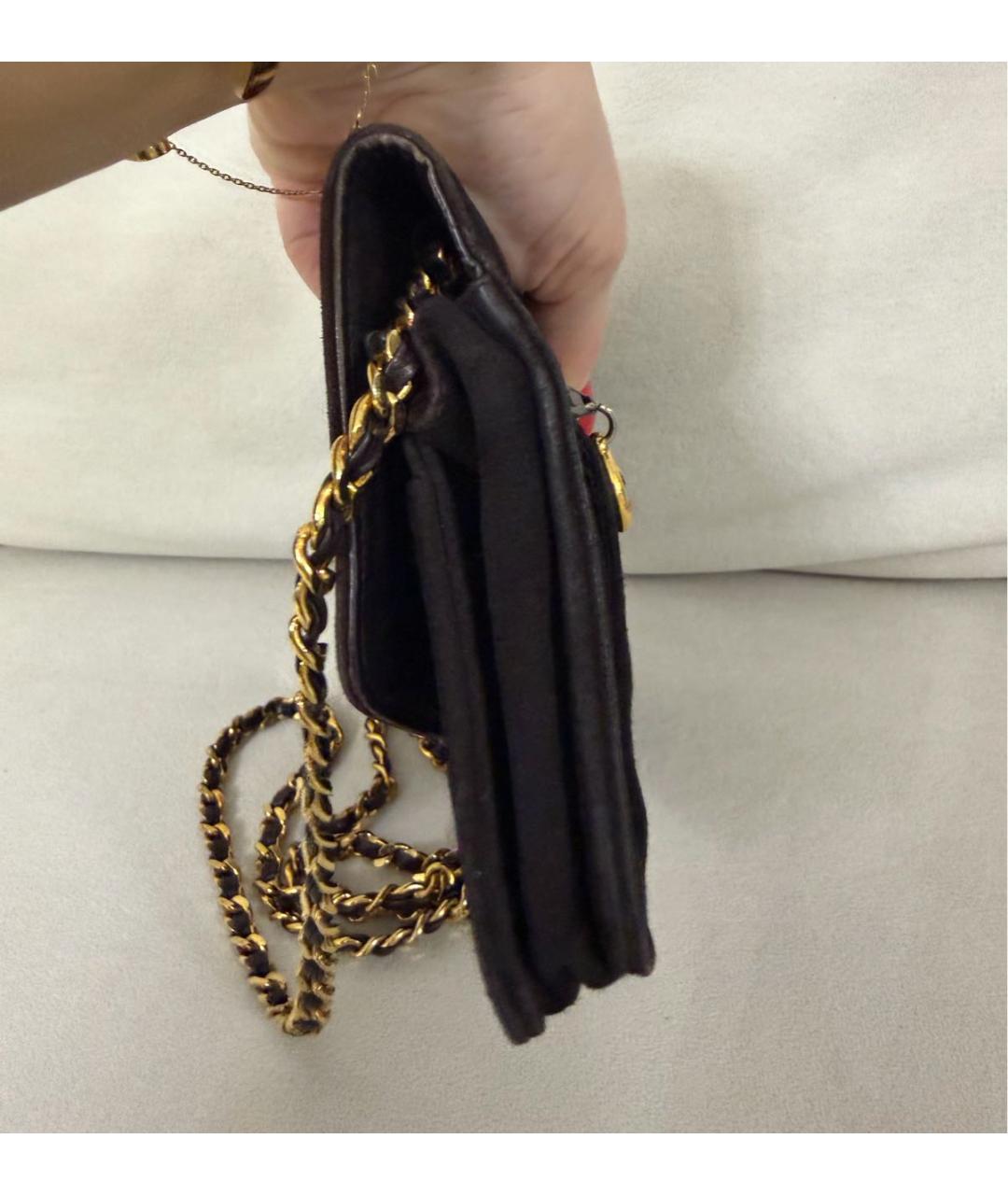 CHANEL Коричневая замшевая сумка через плечо, фото 4