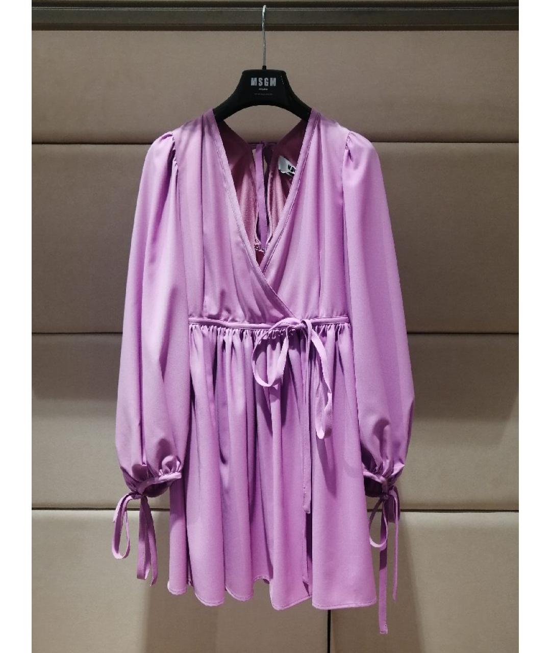 MSGM Фиолетовое повседневное платье, фото 3