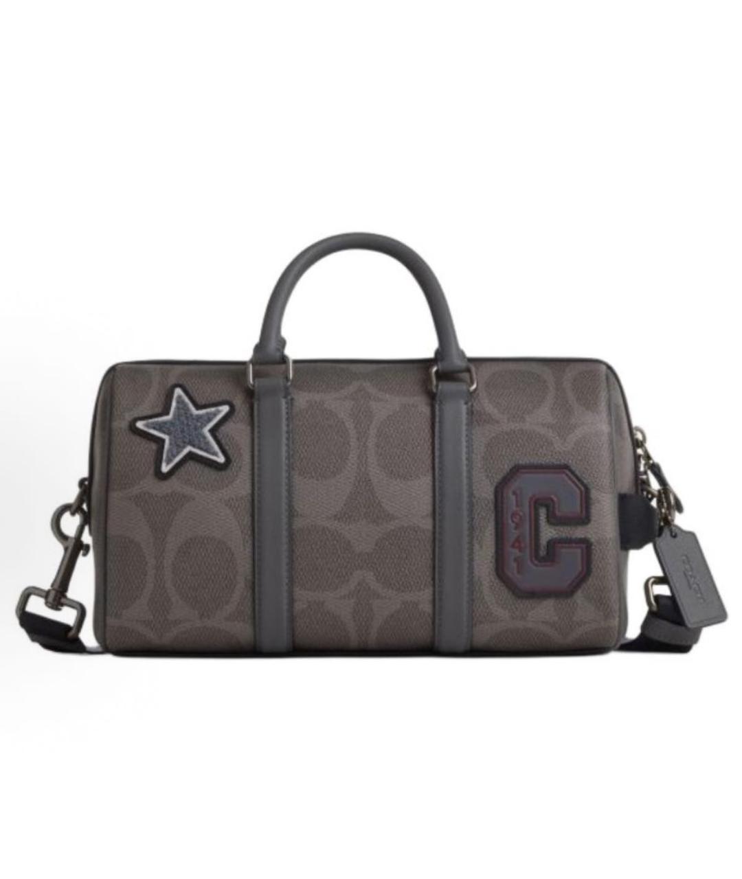 COACH Серая сумка с короткими ручками, фото 9