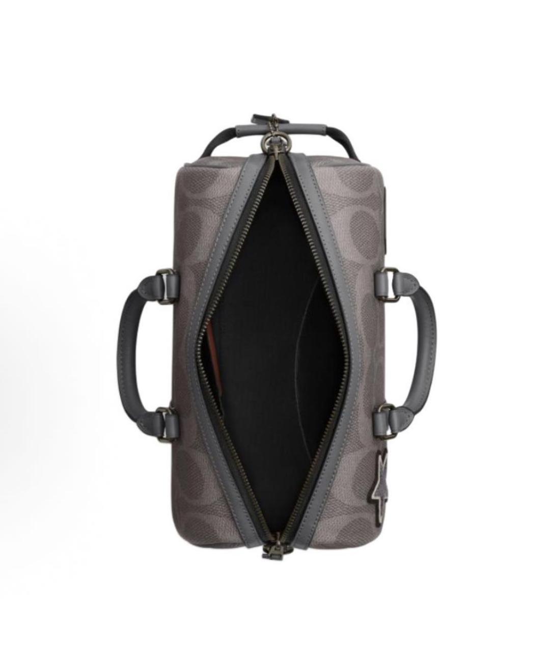 COACH Серая сумка с короткими ручками, фото 3